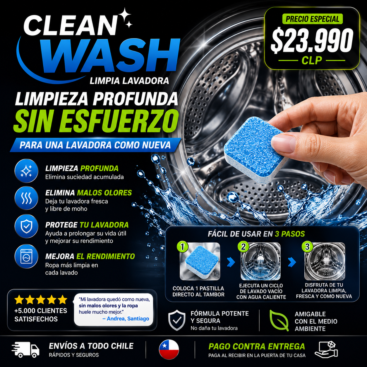 Clean Wash - Limpia Lavadora
